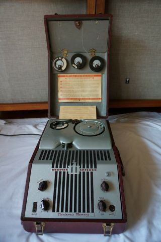 Vintage Wire Recorder Model 80 - 1 Webster Chicaco Serial No.  66421