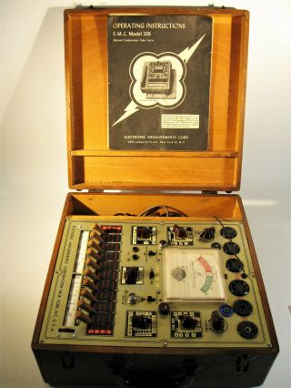 Antique Emc Model 206 Mutual Conductance Tube Tester