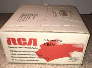 RCA VR535 4 Head VCR VHS Player Video Cassette Recorder NOS 2