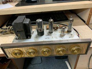 Vintage Rca Vacuum Tube Stereo Integrated Amplifier Rs193f 6bq5 Se