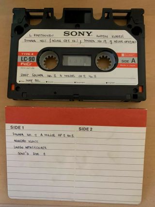 5 X Sony ELCASET Dual Layer Recording LC - 90 FeCr Type II Tapes - 3
