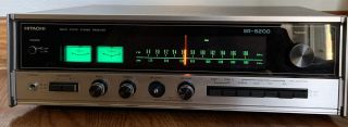 Vintage Hitachi Wooden Solid State Stereo Receiver Sr - 5200 Made In Japan