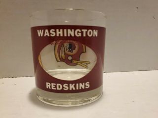 Vintage 70s Nfl See Through Football Helmet Glass By Houze Art Wash.  Redskins