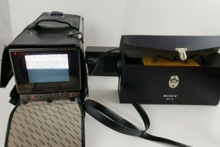Vintage Sony Trinitron Portable Color Tv Kv - 4000 Receiver No: 814812 Turns On