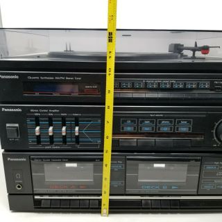 Vtg Panasonic SG - D16 Stereo Music System Turntable Dual Cassette Player Tuner 3