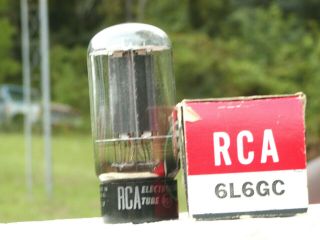 A Vintage Rca 6l6gc Black Plate Nos/nib Vacuum Tube