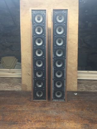 Rare Matched Pair Richard Dick Sequerra Line Source Model 10 - 8 Speakers