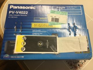Vintage Panasonic Pv - V4022 Vhs Vcr 4 Head Mono Video Cassette Recorder/play