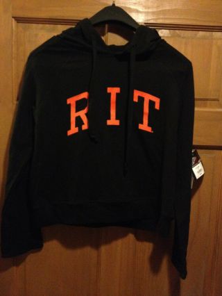 Rit Rochester Institute Of Technology Black Hoodie Sweatshirt Women 
