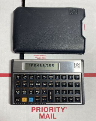 Hewlett Packard Hp 11c Vintage Scientific Calculator W/ Case -