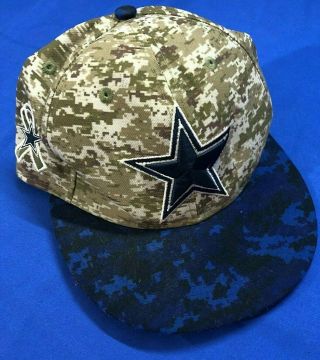 Era Nfl Dallas Cowboys Camouflage Cap 59fifty Fitted Green/blue/white 7 3/8
