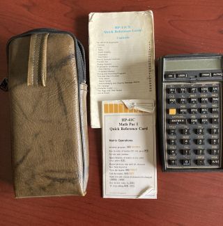 Vintage Hp41cx Hewlett Packard Calculator 41cx W Guide & With Math Pack/ref Card