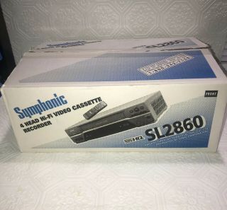 Symphonic Sl29860 Vcr Vhs Player 4 Head Hq Video Cassette Recorder