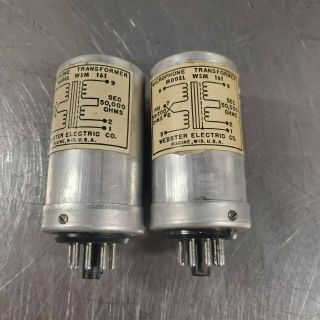 Pair Vintage Webster Wsm 161 Microphone Input Transformer For Mc Phono