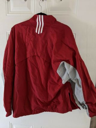 Men’s Adidas Small Climalite Red 1/4 Zip Arkansas Razorbacks Windbreaker Jacket 2