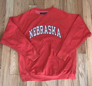 Nebraska Fleece Sweatshirt Pullover Steve And Barry’s Crewneck Size Xl D6