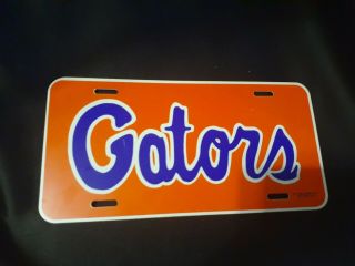 Vintage Gators Orange Blue Car Tag License Plate Man Cave Sign Florida Williams