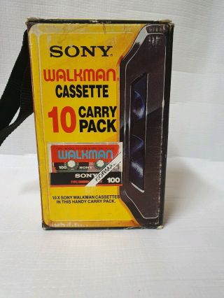 Sony Walkman Cassette 10 Carry Pack Vintage.  9 X Collectors Dream