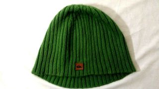 Quiksilver Green Beanie Snow Hat Winter Knit Cap