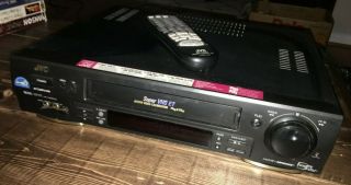 Jvc Hr - S3600u Vcr Video Cassette Recorder Vhs Svhs S - Vhs With Remote