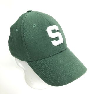 Nike Mens L/xl Msu Michigan State Spartans Fitted Hat Cap Swoosh Embroidered