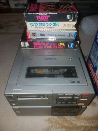 Sony Sl - 2000 Betamax Player Recorder & Tt - 2000 & Cables