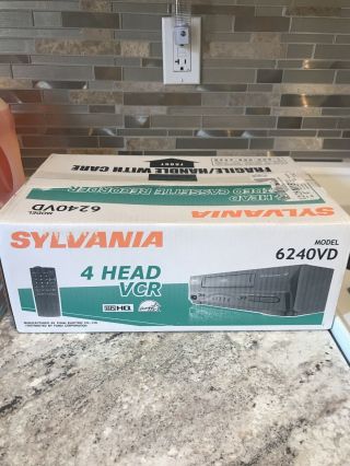 Sylvania 4 Head Vcr Video Cassette Recorder 6240vd