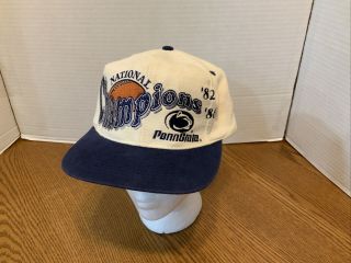 Vintage PENN STATE 1986 National Champions NCAA Trucker Hat Cap Snapback 80s 2