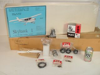 Vintage Heathkit Cessna Skyhawk 172 Rc Airplane Model,  Fox 25 Engine Unbuilt Kit