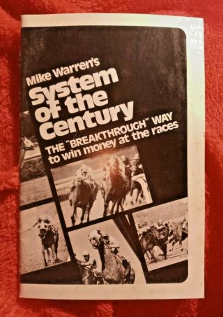 System Of The Century - Hard To Find Horse Racing Handicapping System