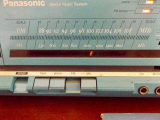 Vintage 1980s Panasonic SG - X7 Turntable - Cassette - Turquoise MCM LOOK / STYLE 3