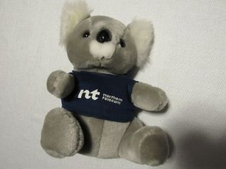 Northern Telecom Ntt 8 " Koala Bear Plush Vintage 1988 Logo Bear Removable Shirt
