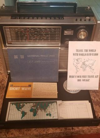National Panasonic Rf - 5000 Multiband Shortwave Receiver W/owners Book