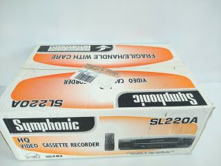 Nos Symphonic Sl220a Vcr Vhs Video Cassette Player/recorder