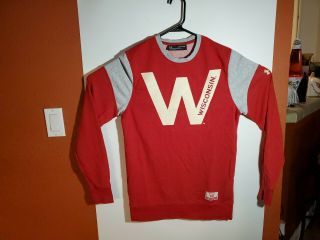 Under Armour Wisconsin Badgers Long Sleeve Sweater Pullover Mens Small S Red