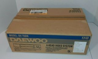 In Open Box Daewoo DV - T5DN 4 Head VHS VCR Player Recorder With Remote 2