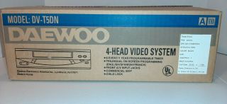 In Open Box Daewoo DV - T5DN 4 Head VHS VCR Player Recorder With Remote 3