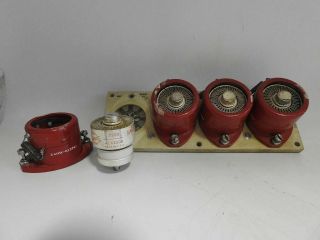 Four Appear Eimac 4cx250b/7023 Tubes With Sockets And Holders - Del.