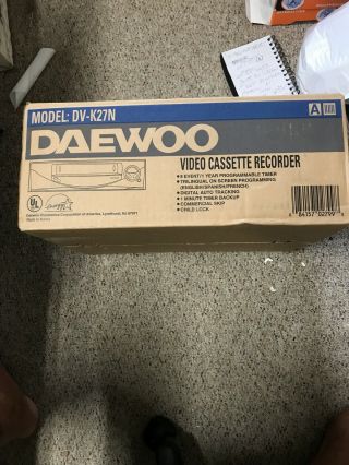 Daewoo DV - K27N 4 Head VCR VHS Tape Player Recorder High Speed Rewind 2