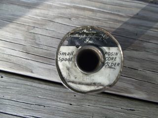 Small Spool Vintage Western Electric Nassau Smelting Rosin Core Solder 1960s