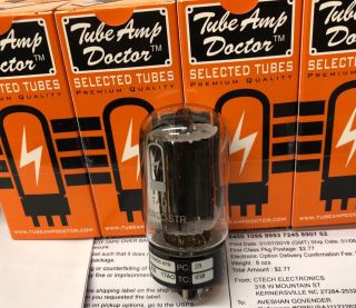 Factory Matched Octet Tube Amp Doctor Tad 6l6 6l6wgc - Str Ge Type Black Plate