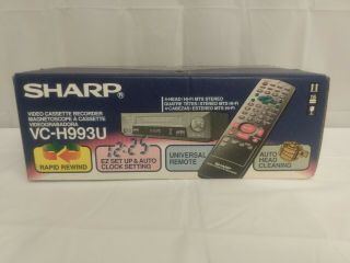 Sharp Model Vc - H993u Vcr Vhs Hi - Fi Rapid Rewind