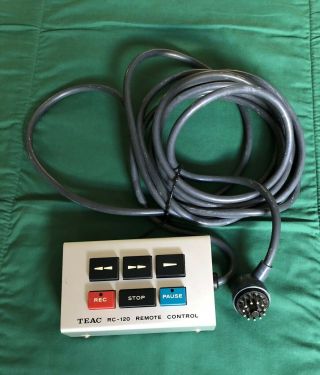 Teac Rc - 120 Remote Control For Reel To Reel Tape Decks