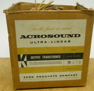 Acrosound Audio Tube Power Amplifier Output Transformer To 270