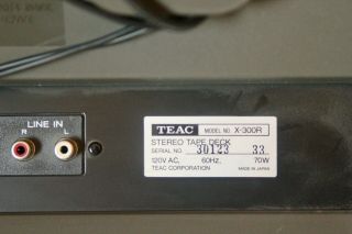 TEAC X300 - R Reel - to - Reel Stereo Tape Deck.  3 motor,  3 head,  bi - directional play 3
