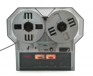 Grey Dust Cover With Reel Extensions For Teac X - 1000 X - 2000 R M A - 3300 Tape