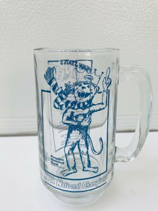 Penn State 1986 National Champions Lion In The Hat By Dr Joe Paterno Glass Mug