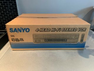 Sanyo Vwm - 900 Hi - Fi 4 - Head Vcr Vhs Player Recorder Old Stock Nos