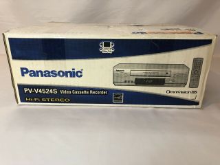 Panasonic Vcr Vhs Player Pv - V4524s 4 Head Hi - Fi Video Player Recorder W/ Remote