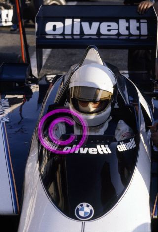Racing 35mm Slide F1 Elio De Angelis 1986 Pirelli Test,  Le Castellet